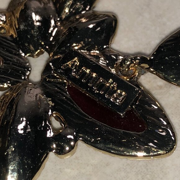 Amrita Red & Clear Crystal Chandelier Earrings - Picture 4 of 4